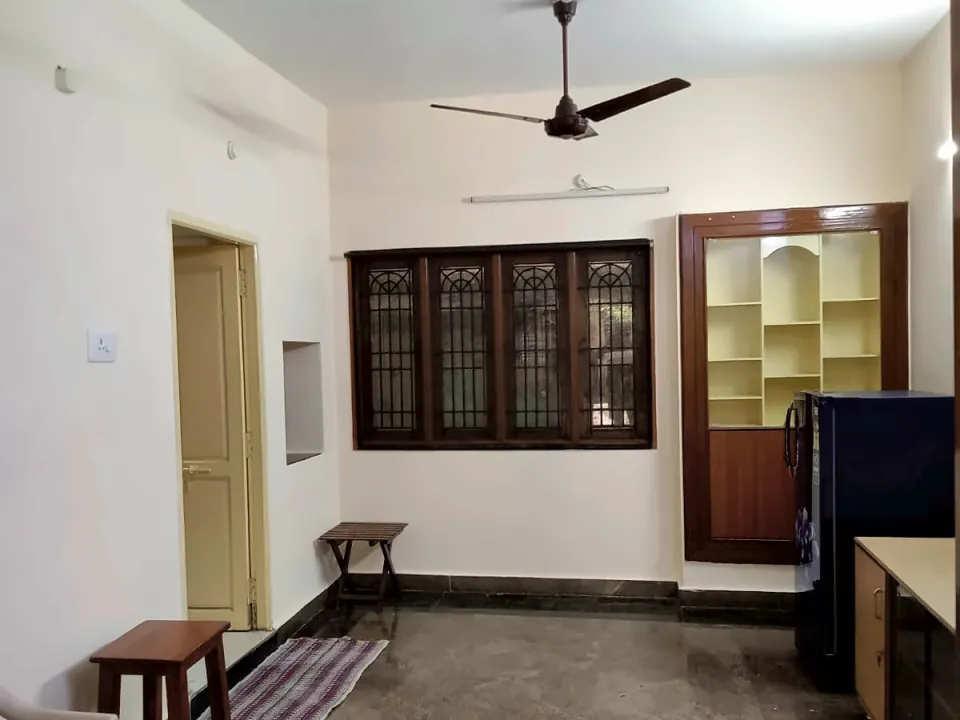 Living room of the 2BHK home (Unit GF) at Raaj Illam